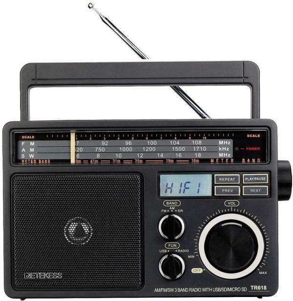 Retekess TR618 Tragbares Radio FM AM SW-Radio