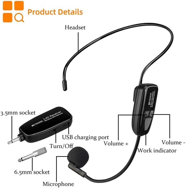 Retekess TT123 Wireless-Mikrofon-Headset – Bild 7