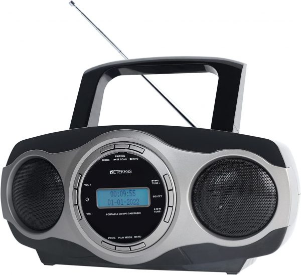 Retekess TR631 Tragbarer CD Player, DAB FM Radio mit Bluetooth